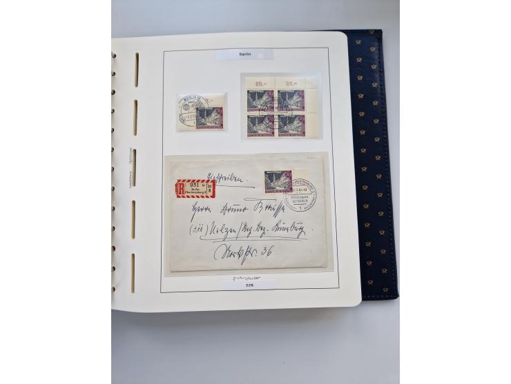 1948/90, umfangreiche Sammlung “Erst- und Letzttage” auf losen Marken, schönen Briefstücken, Briefen und Karten, dabei u.a. M