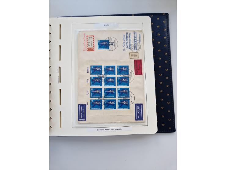 1948/90, umfangreiche Sammlung “Erst- und Letzttage” auf losen Marken, schönen Briefstücken, Briefen und Karten, dabei u.a. M