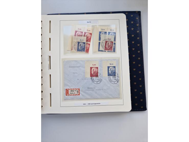 1948/90, umfangreiche Sammlung “Erst- und Letzttage” auf losen Marken, schönen Briefstücken, Briefen und Karten, dabei u.a. M