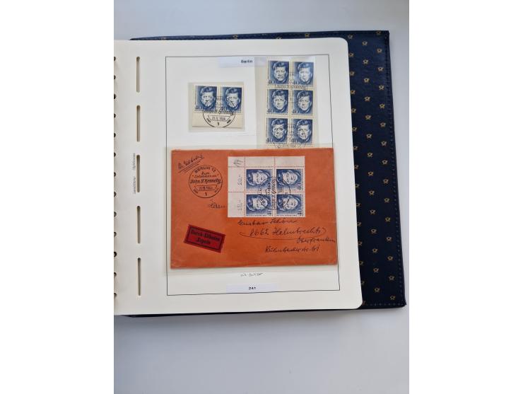 1948/90, umfangreiche Sammlung “Erst- und Letzttage” auf losen Marken, schönen Briefstücken, Briefen und Karten, dabei u.a. M