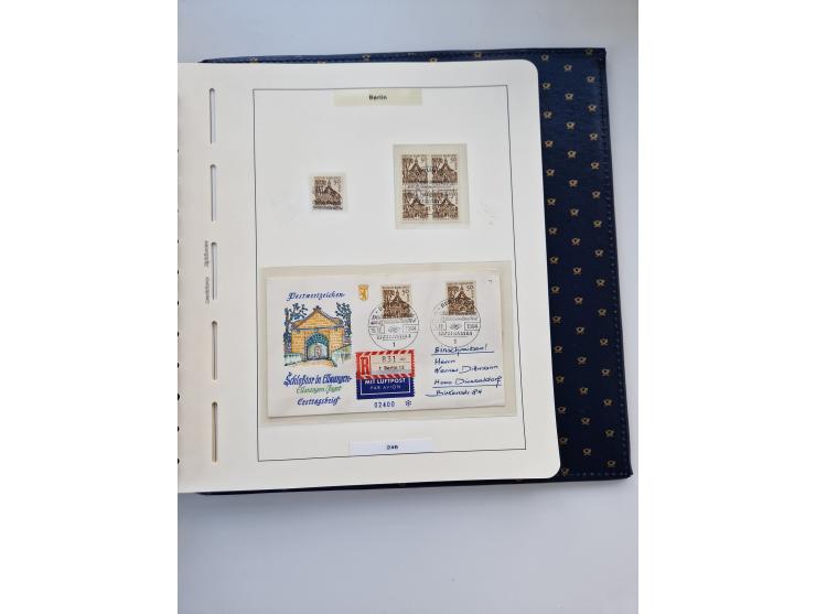 1948/90, umfangreiche Sammlung “Erst- und Letzttage” auf losen Marken, schönen Briefstücken, Briefen und Karten, dabei u.a. M