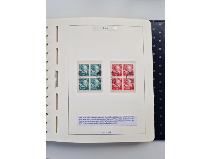 1949/90, umfangreiche Sammlung “Erst- und Letzttage” mit vielen losen Marken, Einheiten, kpl. Bogen, schönen Briefstücken, Br