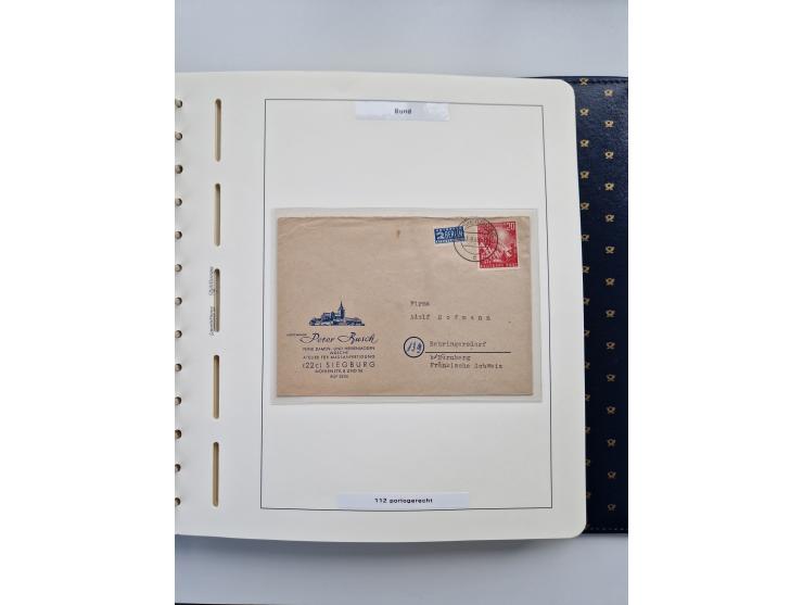 1949/90, umfangreiche Sammlung “Erst- und Letzttage” mit vielen losen Marken, Einheiten, kpl. Bogen, schönen Briefstücken, Br