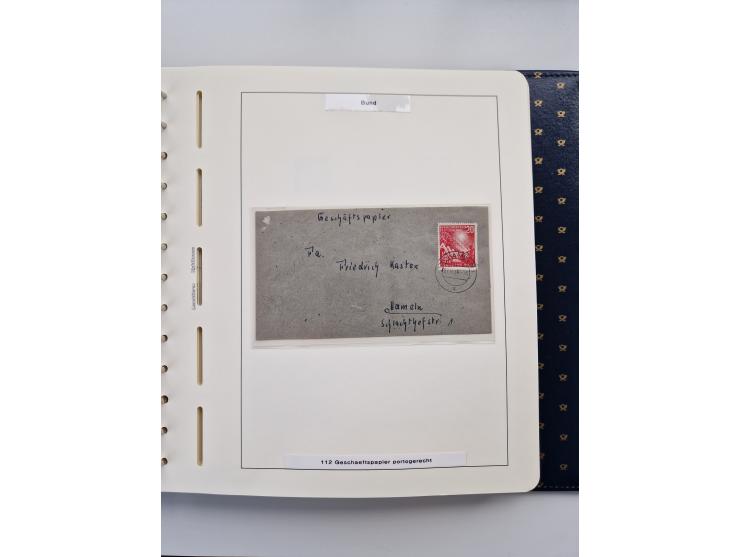 1949/90, umfangreiche Sammlung “Erst- und Letzttage” mit vielen losen Marken, Einheiten, kpl. Bogen, schönen Briefstücken, Br