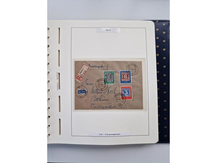 1949/90, umfangreiche Sammlung “Erst- und Letzttage” mit vielen losen Marken, Einheiten, kpl. Bogen, schönen Briefstücken, Br