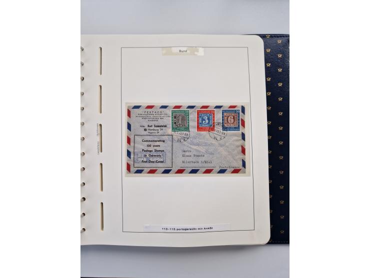1949/90, umfangreiche Sammlung “Erst- und Letzttage” mit vielen losen Marken, Einheiten, kpl. Bogen, schönen Briefstücken, Br