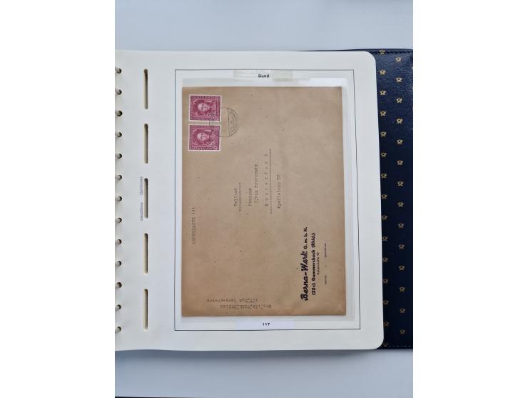 1949/90, umfangreiche Sammlung “Erst- und Letzttage” mit vielen losen Marken, Einheiten, kpl. Bogen, schönen Briefstücken, Br