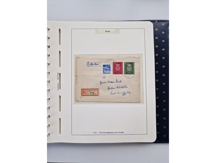 1949/90, umfangreiche Sammlung “Erst- und Letzttage” mit vielen losen Marken, Einheiten, kpl. Bogen, schönen Briefstücken, Br