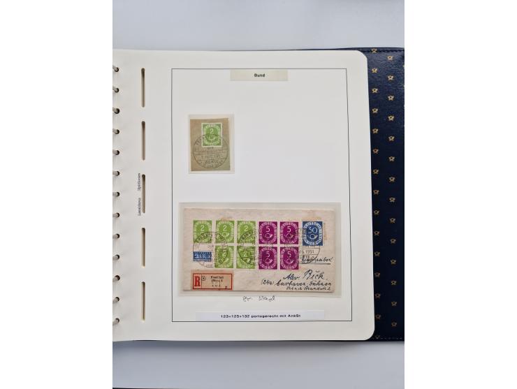 1949/90, umfangreiche Sammlung “Erst- und Letzttage” mit vielen losen Marken, Einheiten, kpl. Bogen, schönen Briefstücken, Br