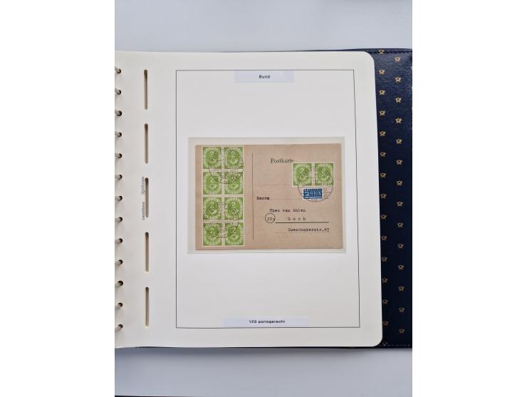 1949/90, umfangreiche Sammlung “Erst- und Letzttage” mit vielen losen Marken, Einheiten, kpl. Bogen, schönen Briefstücken, Br