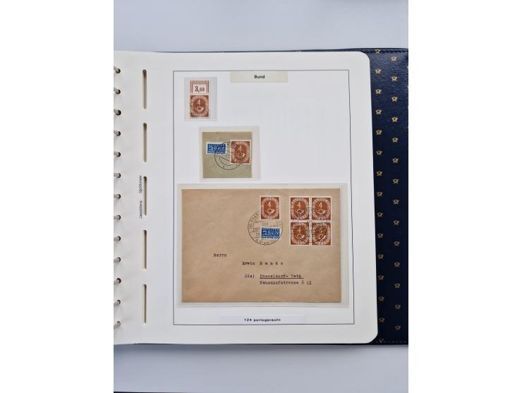 1949/90, umfangreiche Sammlung “Erst- und Letzttage” mit vielen losen Marken, Einheiten, kpl. Bogen, schönen Briefstücken, Br