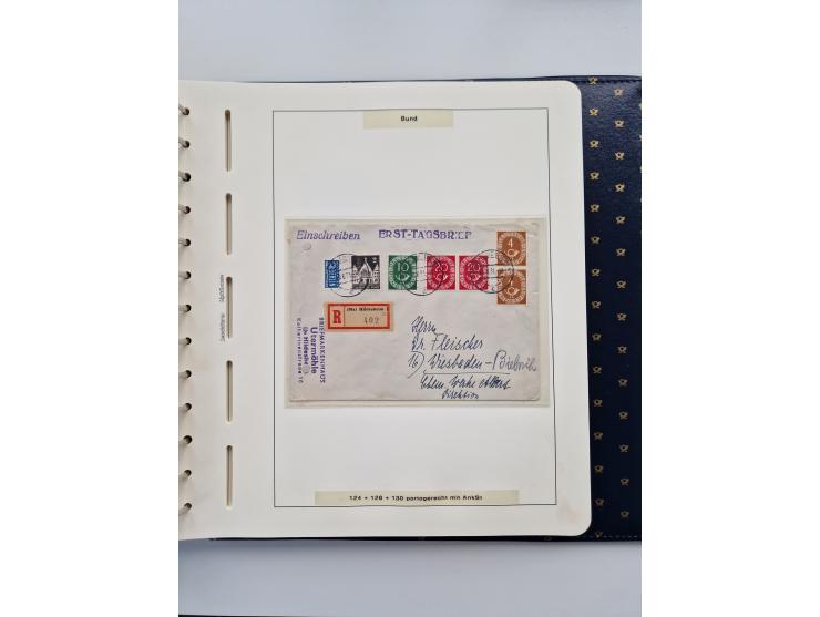 1949/90, umfangreiche Sammlung “Erst- und Letzttage” mit vielen losen Marken, Einheiten, kpl. Bogen, schönen Briefstücken, Br