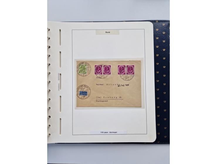 1949/90, umfangreiche Sammlung “Erst- und Letzttage” mit vielen losen Marken, Einheiten, kpl. Bogen, schönen Briefstücken, Br