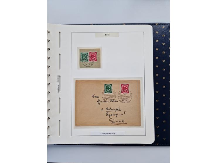 1949/90, umfangreiche Sammlung “Erst- und Letzttage” mit vielen losen Marken, Einheiten, kpl. Bogen, schönen Briefstücken, Br