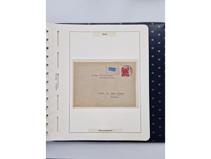 1949/90, umfangreiche Sammlung “Erst- und Letzttage” mit vielen losen Marken, Einheiten, kpl. Bogen, schönen Briefstücken, Br