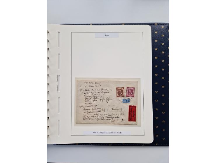 1949/90, umfangreiche Sammlung “Erst- und Letzttage” mit vielen losen Marken, Einheiten, kpl. Bogen, schönen Briefstücken, Br