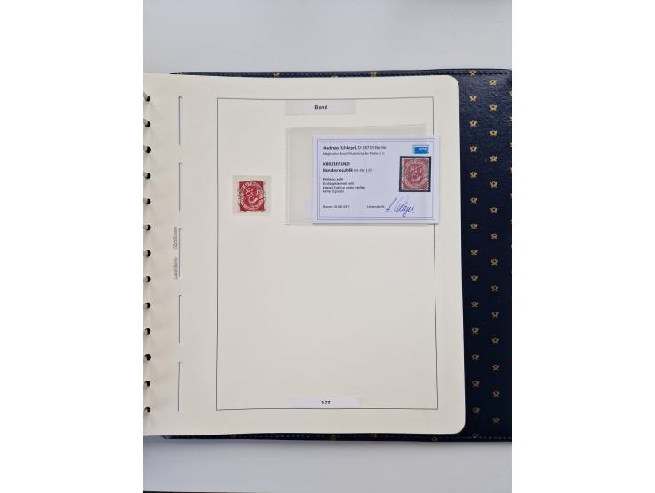 1949/90, umfangreiche Sammlung “Erst- und Letzttage” mit vielen losen Marken, Einheiten, kpl. Bogen, schönen Briefstücken, Br