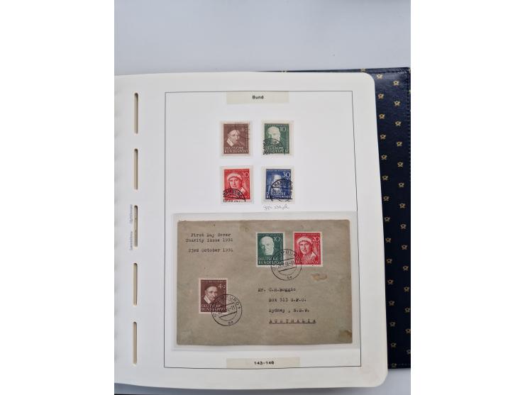 1949/90, umfangreiche Sammlung “Erst- und Letzttage” mit vielen losen Marken, Einheiten, kpl. Bogen, schönen Briefstücken, Br