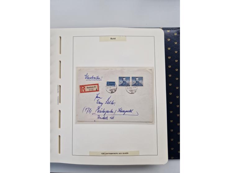 1949/90, umfangreiche Sammlung “Erst- und Letzttage” mit vielen losen Marken, Einheiten, kpl. Bogen, schönen Briefstücken, Br