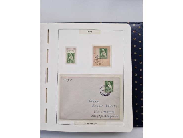 1949/90, umfangreiche Sammlung “Erst- und Letzttage” mit vielen losen Marken, Einheiten, kpl. Bogen, schönen Briefstücken, Br