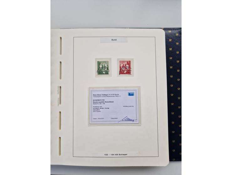 1949/90, umfangreiche Sammlung “Erst- und Letzttage” mit vielen losen Marken, Einheiten, kpl. Bogen, schönen Briefstücken, Br