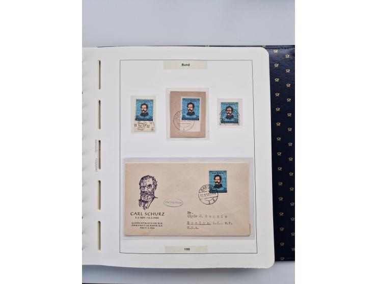 1949/90, umfangreiche Sammlung “Erst- und Letzttage” mit vielen losen Marken, Einheiten, kpl. Bogen, schönen Briefstücken, Br