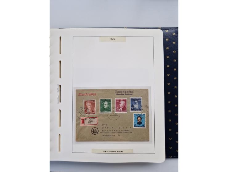 1949/90, umfangreiche Sammlung “Erst- und Letzttage” mit vielen losen Marken, Einheiten, kpl. Bogen, schönen Briefstücken, Br