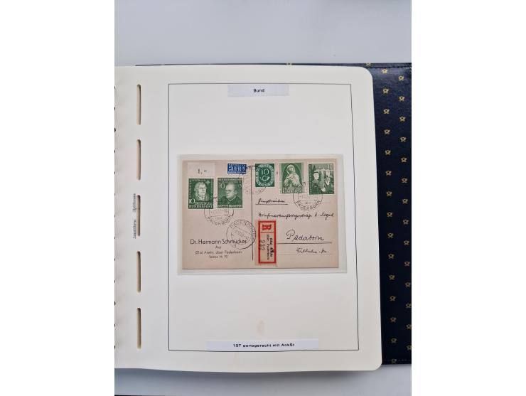 1949/90, umfangreiche Sammlung “Erst- und Letzttage” mit vielen losen Marken, Einheiten, kpl. Bogen, schönen Briefstücken, Br