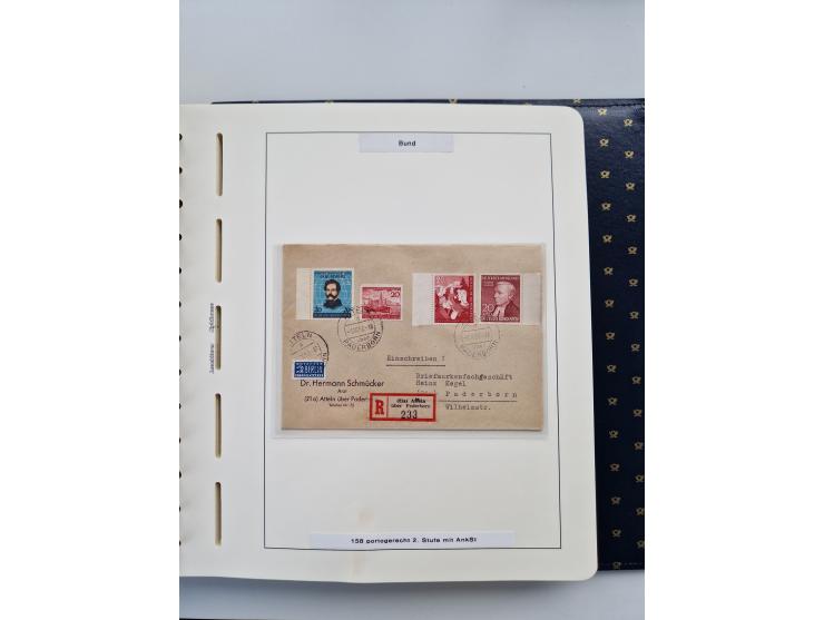 1949/90, umfangreiche Sammlung “Erst- und Letzttage” mit vielen losen Marken, Einheiten, kpl. Bogen, schönen Briefstücken, Br