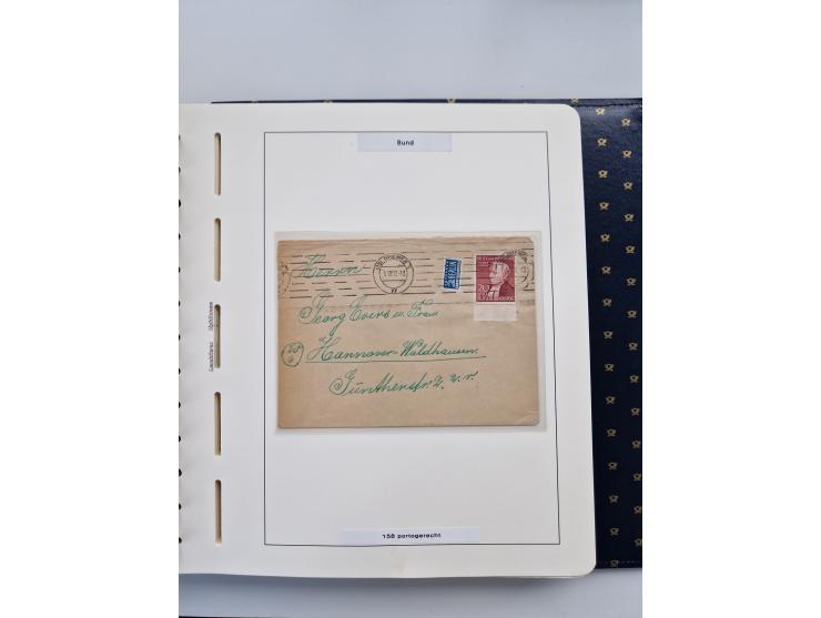 1949/90, umfangreiche Sammlung “Erst- und Letzttage” mit vielen losen Marken, Einheiten, kpl. Bogen, schönen Briefstücken, Br
