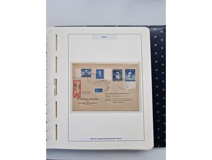 1949/90, umfangreiche Sammlung “Erst- und Letzttage” mit vielen losen Marken, Einheiten, kpl. Bogen, schönen Briefstücken, Br