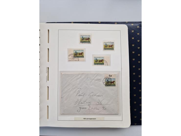 1949/90, umfangreiche Sammlung “Erst- und Letzttage” mit vielen losen Marken, Einheiten, kpl. Bogen, schönen Briefstücken, Br
