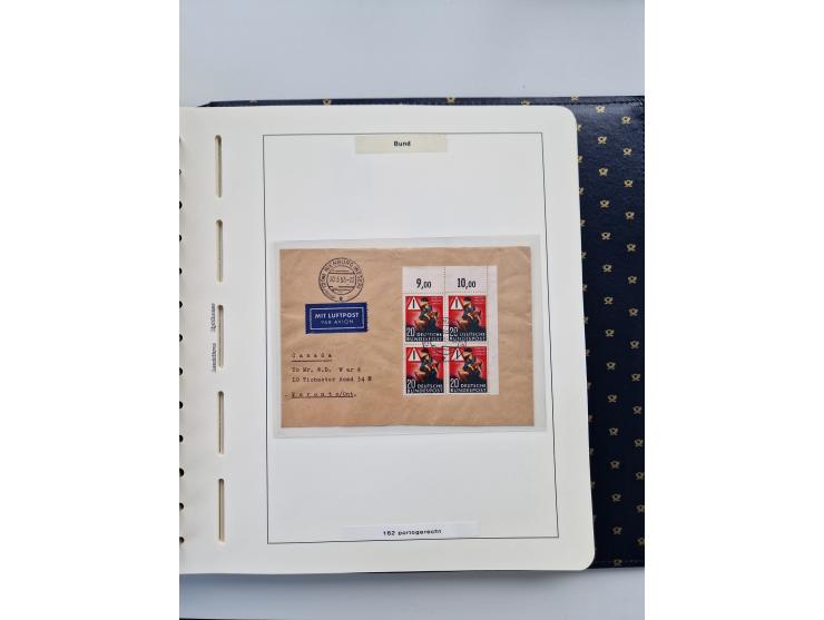 1949/90, umfangreiche Sammlung “Erst- und Letzttage” mit vielen losen Marken, Einheiten, kpl. Bogen, schönen Briefstücken, Br