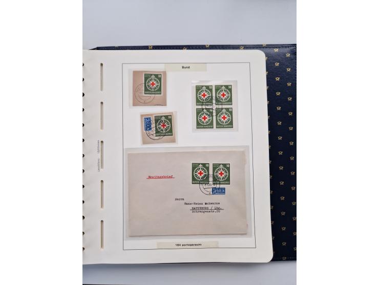 1949/90, umfangreiche Sammlung “Erst- und Letzttage” mit vielen losen Marken, Einheiten, kpl. Bogen, schönen Briefstücken, Br