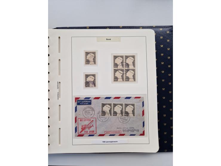 1949/90, umfangreiche Sammlung “Erst- und Letzttage” mit vielen losen Marken, Einheiten, kpl. Bogen, schönen Briefstücken, Br