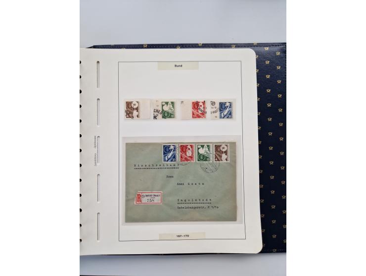 1949/90, umfangreiche Sammlung “Erst- und Letzttage” mit vielen losen Marken, Einheiten, kpl. Bogen, schönen Briefstücken, Br