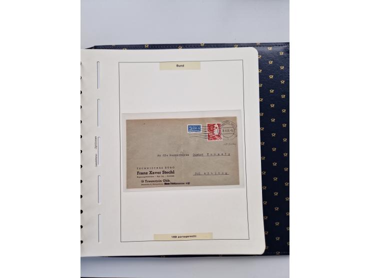 1949/90, umfangreiche Sammlung “Erst- und Letzttage” mit vielen losen Marken, Einheiten, kpl. Bogen, schönen Briefstücken, Br