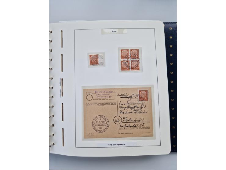 1949/90, umfangreiche Sammlung “Erst- und Letzttage” mit vielen losen Marken, Einheiten, kpl. Bogen, schönen Briefstücken, Br