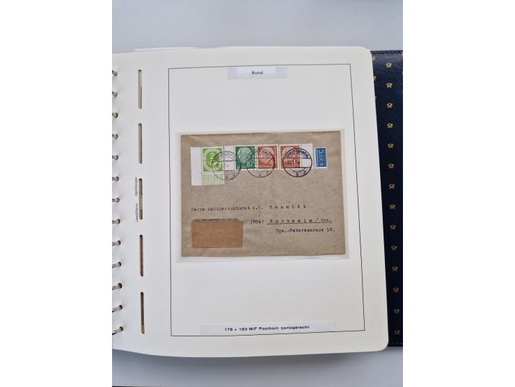 1949/90, umfangreiche Sammlung “Erst- und Letzttage” mit vielen losen Marken, Einheiten, kpl. Bogen, schönen Briefstücken, Br