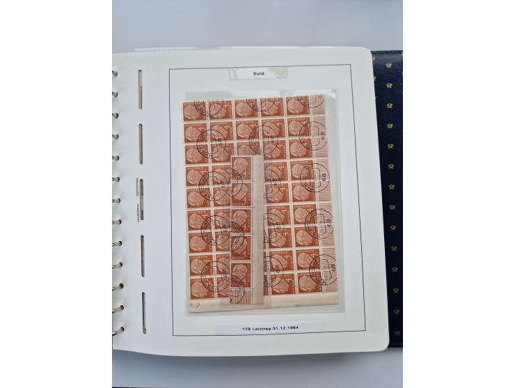 1949/90, umfangreiche Sammlung “Erst- und Letzttage” mit vielen losen Marken, Einheiten, kpl. Bogen, schönen Briefstücken, Br