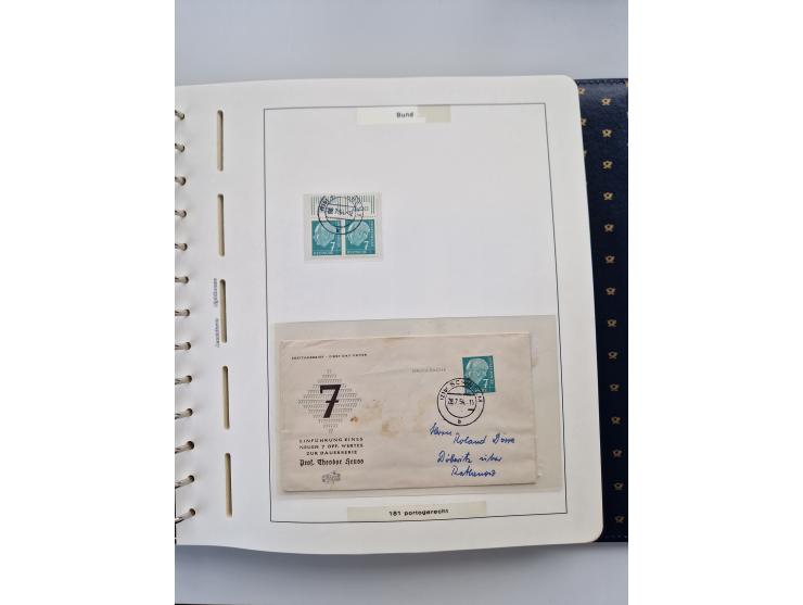 1949/90, umfangreiche Sammlung “Erst- und Letzttage” mit vielen losen Marken, Einheiten, kpl. Bogen, schönen Briefstücken, Br