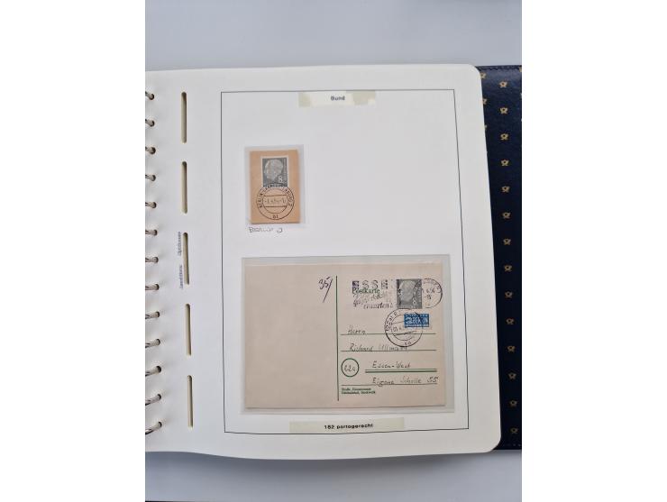1949/90, umfangreiche Sammlung “Erst- und Letzttage” mit vielen losen Marken, Einheiten, kpl. Bogen, schönen Briefstücken, Br