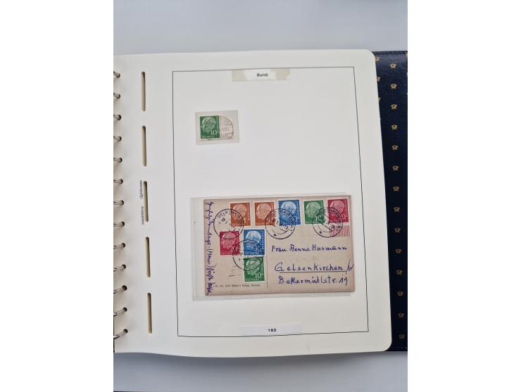 1949/90, umfangreiche Sammlung “Erst- und Letzttage” mit vielen losen Marken, Einheiten, kpl. Bogen, schönen Briefstücken, Br