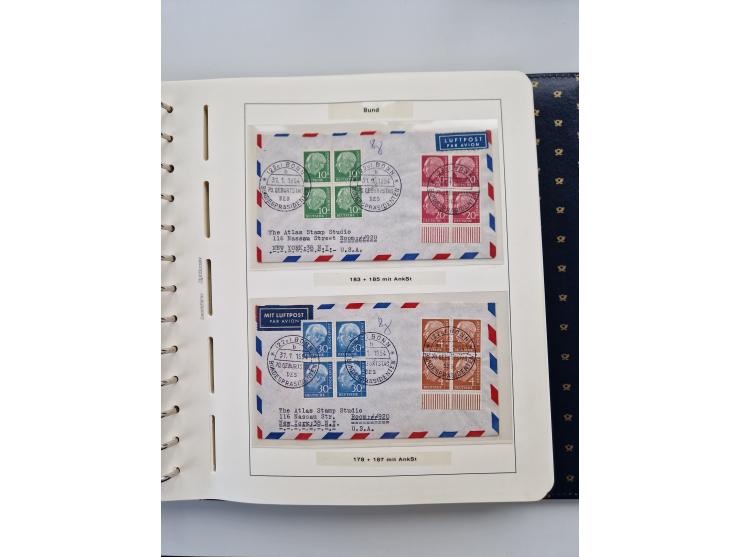 1949/90, umfangreiche Sammlung “Erst- und Letzttage” mit vielen losen Marken, Einheiten, kpl. Bogen, schönen Briefstücken, Br