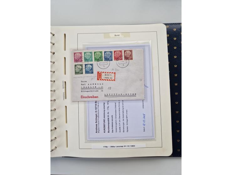 1949/90, umfangreiche Sammlung “Erst- und Letzttage” mit vielen losen Marken, Einheiten, kpl. Bogen, schönen Briefstücken, Br