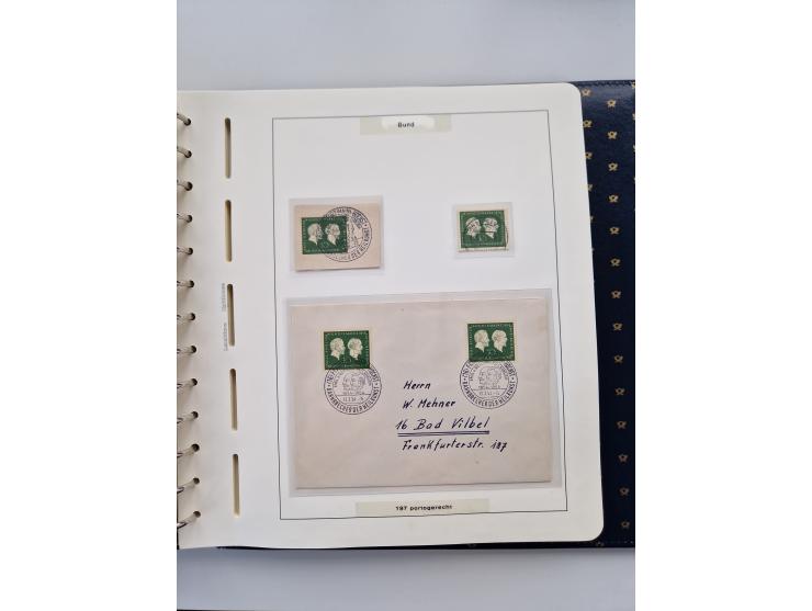 1949/90, umfangreiche Sammlung “Erst- und Letzttage” mit vielen losen Marken, Einheiten, kpl. Bogen, schönen Briefstücken, Br