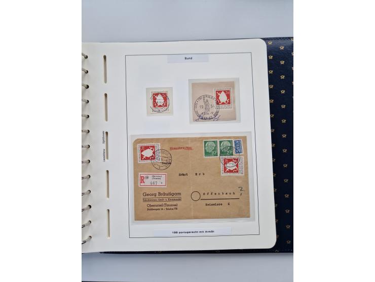 1949/90, umfangreiche Sammlung “Erst- und Letzttage” mit vielen losen Marken, Einheiten, kpl. Bogen, schönen Briefstücken, Br