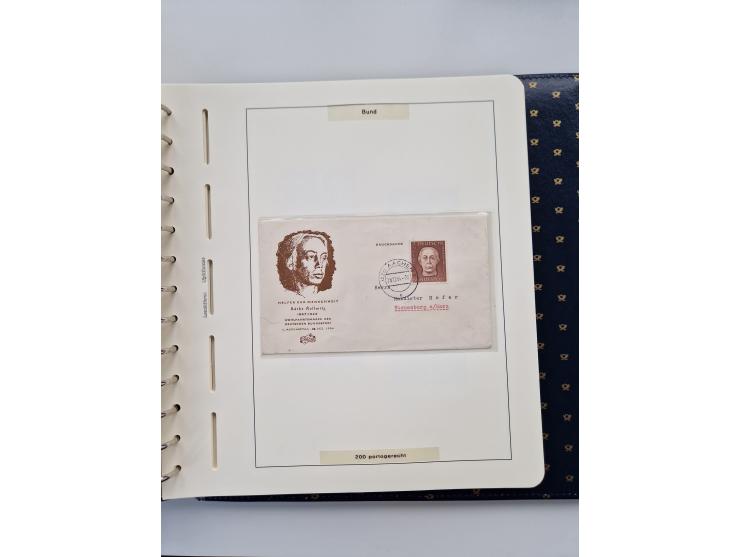 1949/90, umfangreiche Sammlung “Erst- und Letzttage” mit vielen losen Marken, Einheiten, kpl. Bogen, schönen Briefstücken, Br