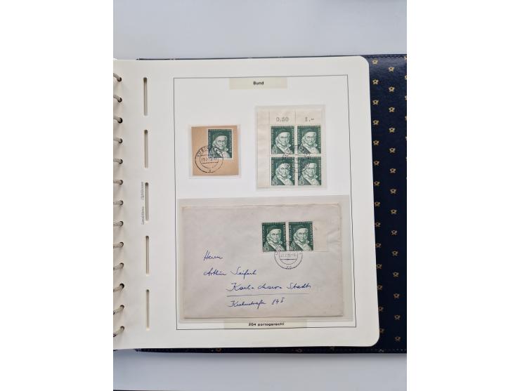 1949/90, umfangreiche Sammlung “Erst- und Letzttage” mit vielen losen Marken, Einheiten, kpl. Bogen, schönen Briefstücken, Br