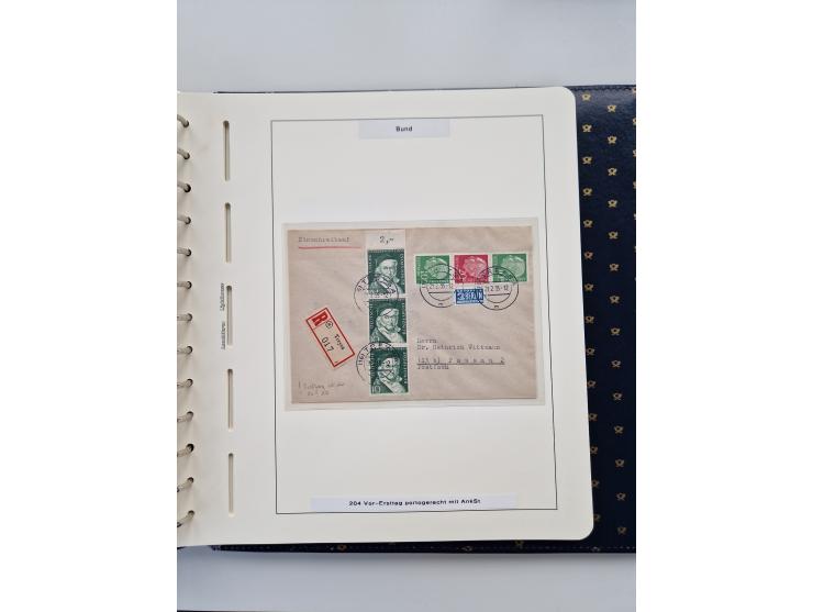 1949/90, umfangreiche Sammlung “Erst- und Letzttage” mit vielen losen Marken, Einheiten, kpl. Bogen, schönen Briefstücken, Br